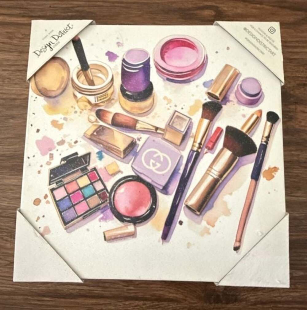 Design District Studio Makeup Counter Watercolor Canvas Wall Art